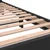 Okvir za krevet crni 200 x 200 cm konstruirano drvo i metal
