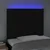 Vidaxl LED posteljno vzglavje črno 100x5x118/128 cm blago