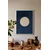WallXpert uramljena slika 115212, pun mesec i jato ptica na tamnoplavoj pozadini, 50 x 70 cm, beli ram