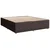 Vidaxl Box spring postelja z vzmetnico temno rjav 200x200 cm blago
