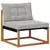 Set vanjskih sofa s jastukom 6 pcs Prirodna i svijetlo siva