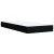 Box spring postelja z vzmetnico črna 100x200 cm blago