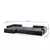 Atelier del Sofa Ugaona garnitura Enjoy Chl-O3-2R, 180x405x150 cm, Antracit
