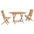 Bistro set za vrt 3 pcs Smeđa Masivno tikovno drvo