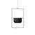 Aberto Design Dekorativna saksija Parapet, 25x40x17 cm, Crna