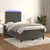 Vidaxl Box spring postelja z vzmetnico LED temno siva 120x190 cm žamet