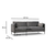 Atelier del Sofa Trosed Sino 87x90x217cm Sivi