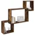Polica na zidu Zidna montaža Smeđa 91,5 x 15 x 76 cm