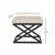 Atelier del Sofa Tabure 50x42x40cm, Crno-Belo