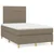 Vidaxl Box spring postelja z vzmetnico taupe 120x190 cm blago