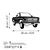 Wallity Zidna dekoracija Chevy K20 Pickup Truck (1976), 60 x 35 cm, Crna