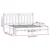 Vidaxl Posteljni okvir bel 150x200 cm trden les