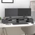 Stalak za monitor sivi 100 x 27,5 x 15 cm od masivne borovine