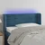 Vidaxl LED posteljno vzglavje temno modro 83x16x78/88 cm žamet