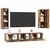 Set TV komoda Zidne 5 pcs Staro drvo Konstruirano drvo