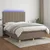 Vidaxl Box spring postelja z vzmetnico LED taupe 140x200 cm blago