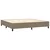 Krevet box spring s madracem LED smeđesivi 200x200 cm tkanina