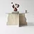 HANAH HOME Sto za dnevnu sobu Butterfly Travertine Transparent