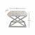ATELIER DEL SOFA Tabure Capraz Silver Dark White