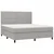Vidaxl Box spring postelja z vzmetnico LED sv. siva 180x200 cm blago