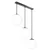 BRILAGI - Luster na sajli POLOS 3xE27/40W/230V crna