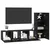 Set TV komoda Zidne 3 pcs Crni hrast Konstruirano drvo