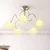 Stropna lampa s okruglim staklenim sjenilima 5 G9 LED svjetala