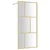 Stijenka za walk-in tuš sa staklom ESG zlatna 90 x 195 cm