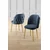 Hanah Home set trpezarijskih stolica Axle 2 kom, antracit tkanina Babyface, zlatne metalne noge