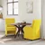 Blagovačke stolice s kotačima 2 pcs Žuta 58 x 65 x 98 cm Baršun