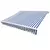 VIDAXL platnena streha / senčnik modra & bela barva 3 x 2,5 m (brez okvirja)
