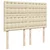 Vidaxl Box spring postelja z vzmetnico krem 140x190 cm blago