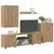 Set TV komoda Zidne 4 pcs Umjetnički hrast Konstruirano drvo