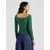 STUDIO SELECT Majica Naomi temno zelena/bela