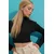 Trend Alacati Stili Ženska bluza dugih rukava ALC-695-001, Rolka, Crna