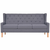 2-dijelni set sofa od tkanine sivi