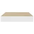 Plutajuće zidne police 2 kom hrast i bijele 23x23,5x3,8 cm MDF