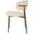 MID.YOU STOL, les, kovina, tekstil bela