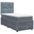 vidaXL Postelja boxspring z vzmetnico Temno siva 90 x 190 cm Žamet
