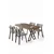 Hanah Home Trpezarijski set, 5 komada, Sivi