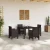 vidaXL vidaXL 5-delni vrtni jedilni set z blazinami Rjava Poly Rattan, (22089827)