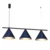 Luster na sajli CAPITAL 3xGX53/15W/230V, plave boje