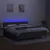 Vidaxl Box spring postelja z vzmetnico LED temno siva 180x200 cm blago