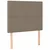 Vidaxl vidaXL Vzglavje postelje z LED zaslonom, sivo-rjavo, 100x5x118/128 cm, blago