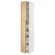 METOD / MAXIMERA Vis.el. s 2 vrata/4 fioke, bela/Forsbacka hrastovina, 40x60x220 cm