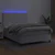 Vidaxl Box spring postelja z vzmetnico LED bela 140x190cm umetno usnje