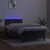 Krevet box spring s madracem LED tamnosivi 90x200 cm baršun