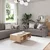 Sofa 3 pcs Sivo-smeđa 219 x 80 x 82 cm Platnasta tkanina