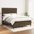Vidaxl Box spring postelja z vzmetnico temno rjav 140x190 cm blago