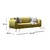 Atelier del Sofa Trosed na razvlačenje Sevilla 98x85x214cm Žuti